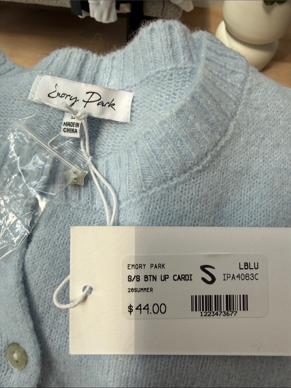 emory park light blue button-up cardigan sweater
